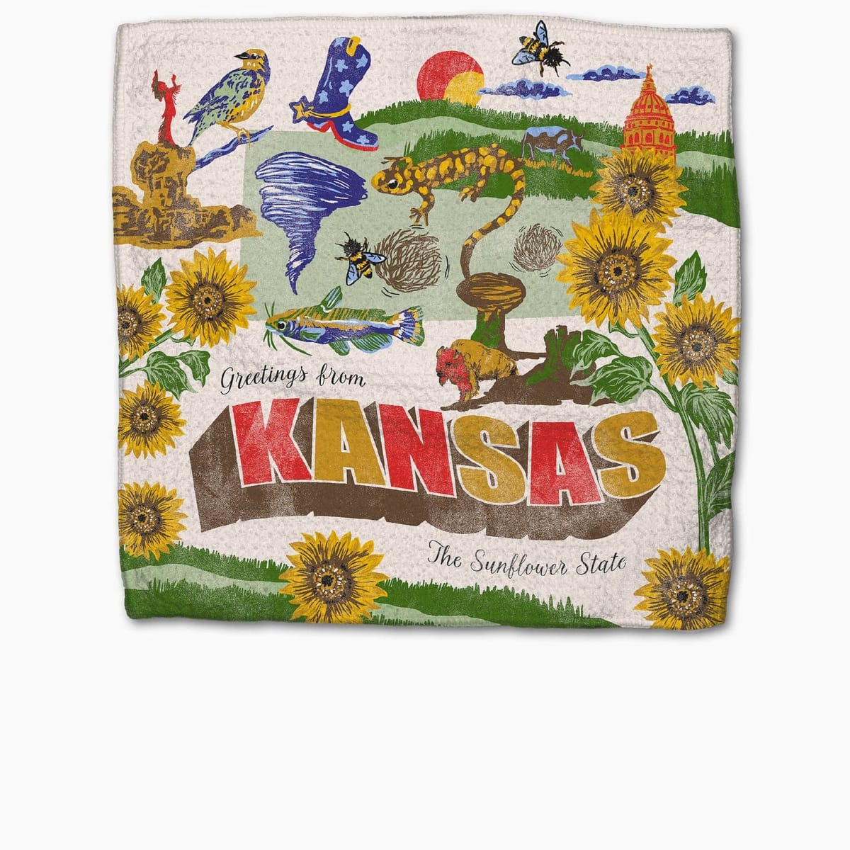 Greetings From Kansas Dishcloth Set