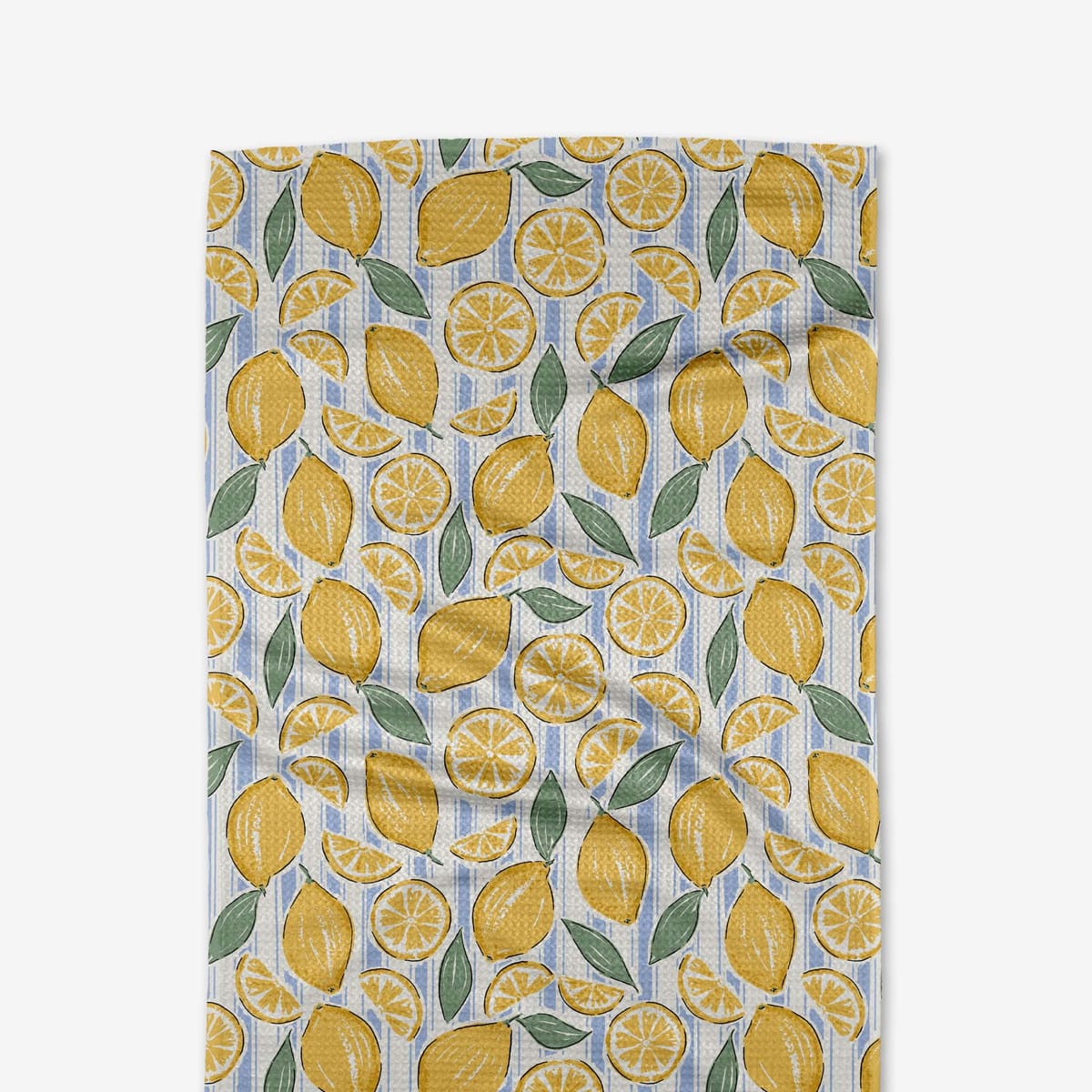 Sour Lemon Stripes Tea Towel