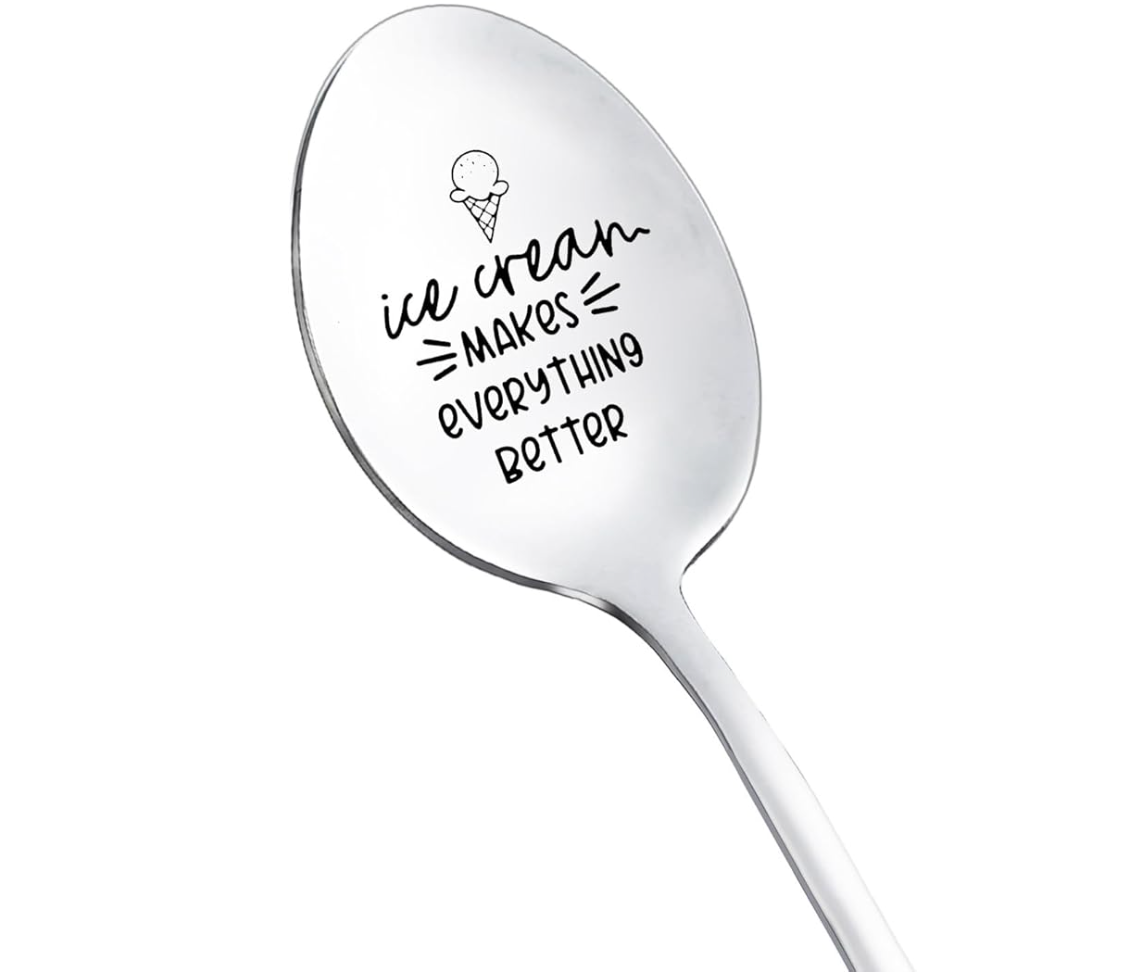 Engraved ice Cream Spoon