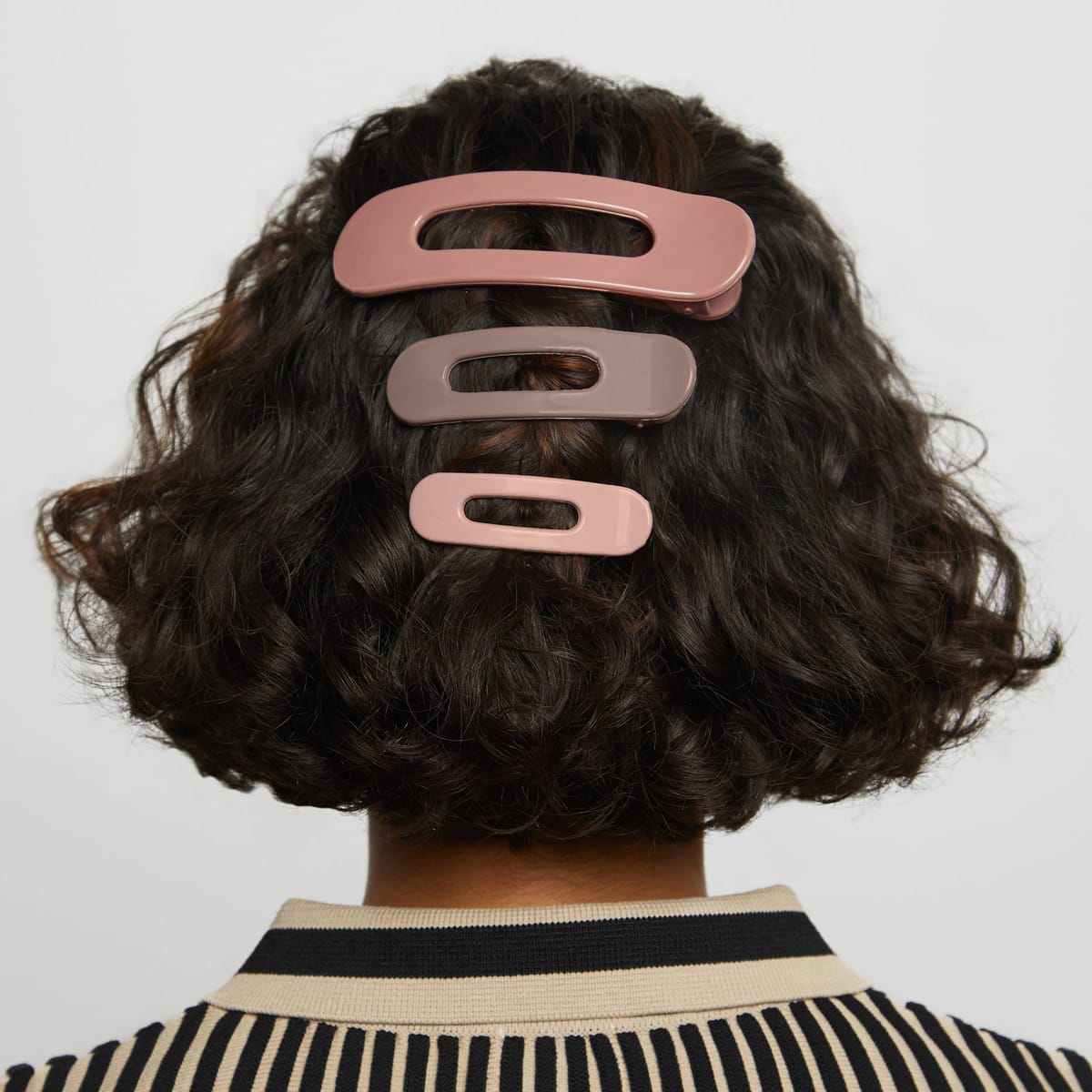 Flat Lay Claw Clip 3pc Flat - Ultra Glossy Terracotta