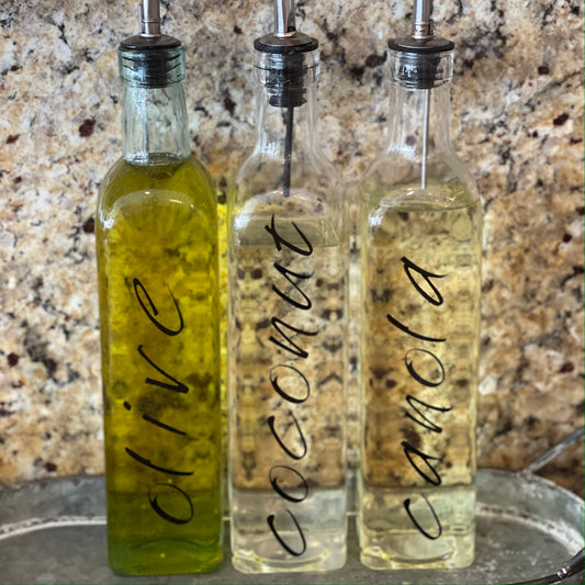 Customized oil bottles