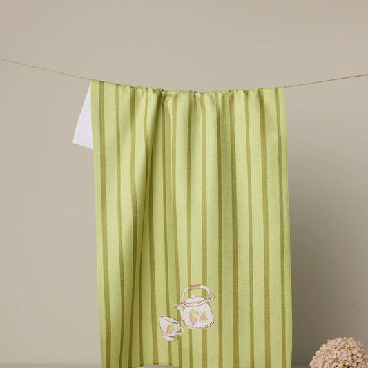 Strawberry Spring Green Tea Towel