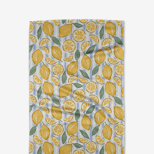 Sour Lemon Stripes Tea Towel