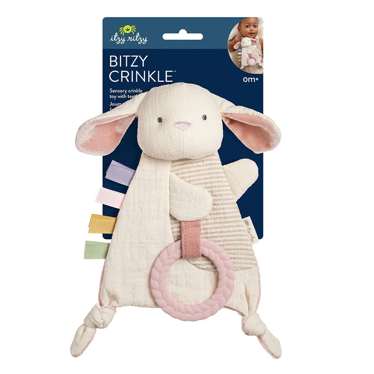 Bitzy Crinkle™ Sensory Toy with Teether