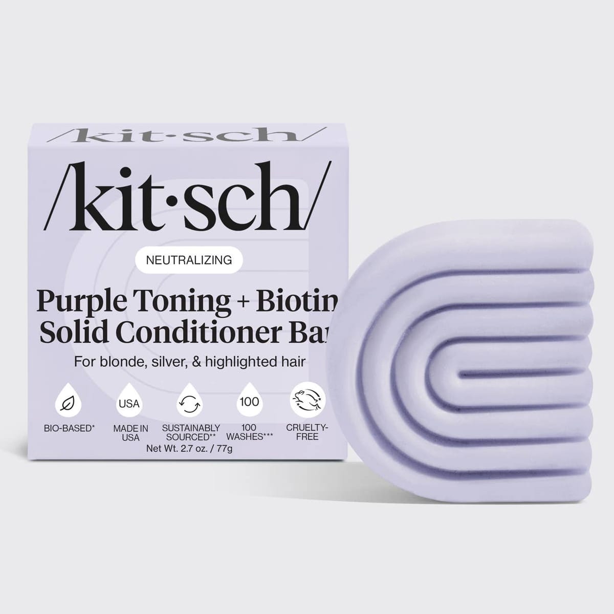 Purple Toning Conditioner Bar for Color-Treated & Grey Hair
