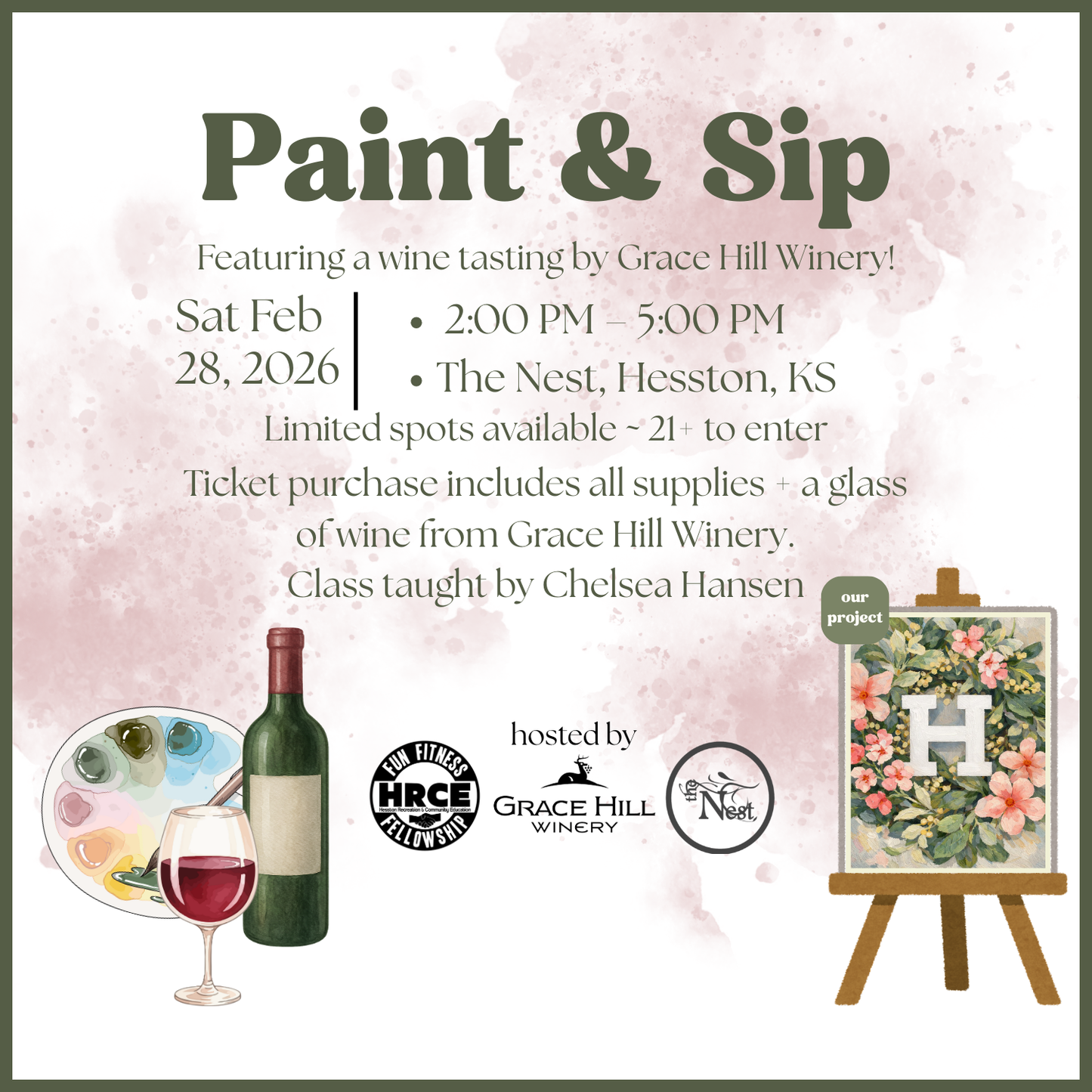 Paint and Sip at Sat, Feb 28, 2026 02:00 PM CST