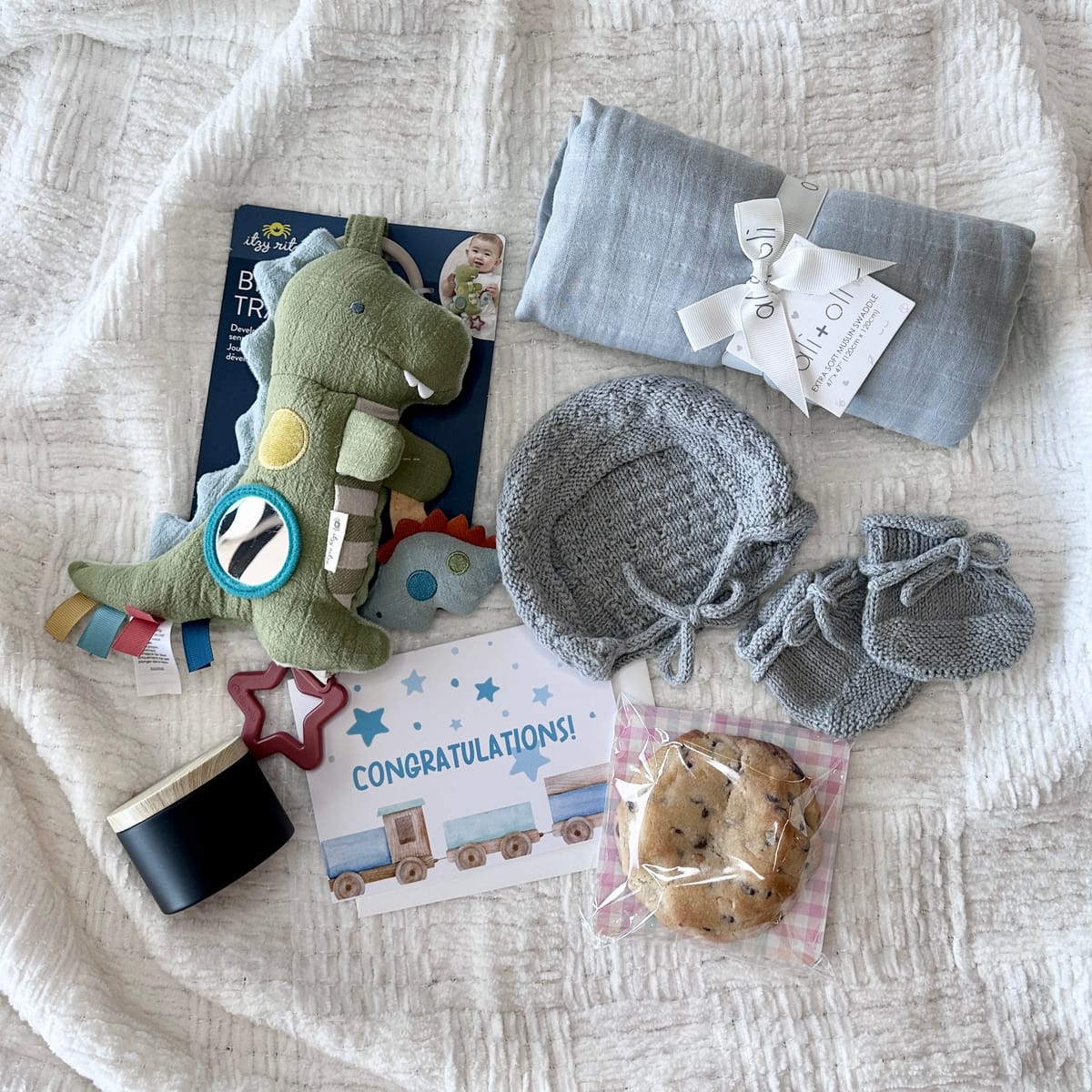 Hand Knitted Hat and Bootie Combo