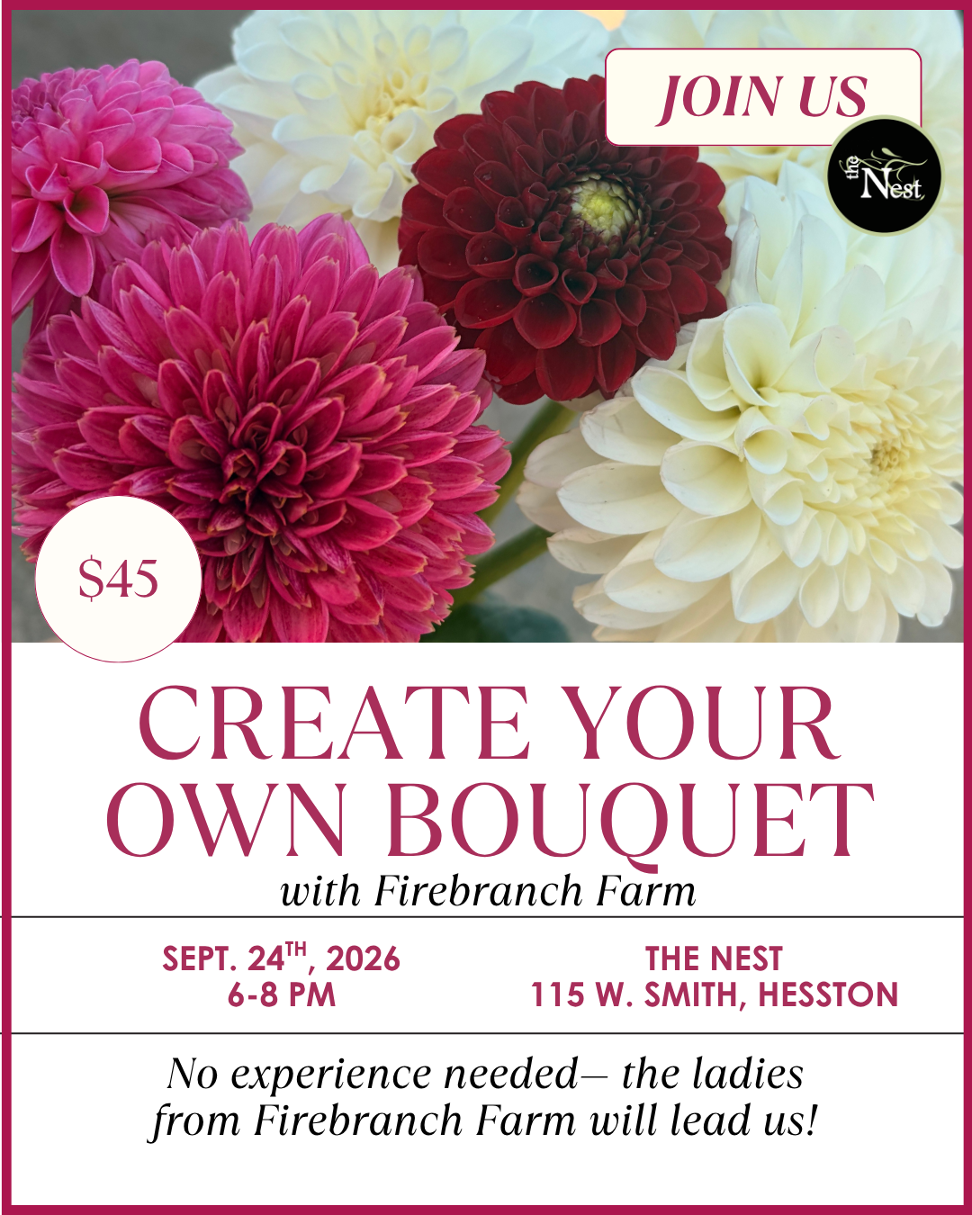 Fall flower Workshop at Thu, Sep 24, 2026 06:00 PM CDT