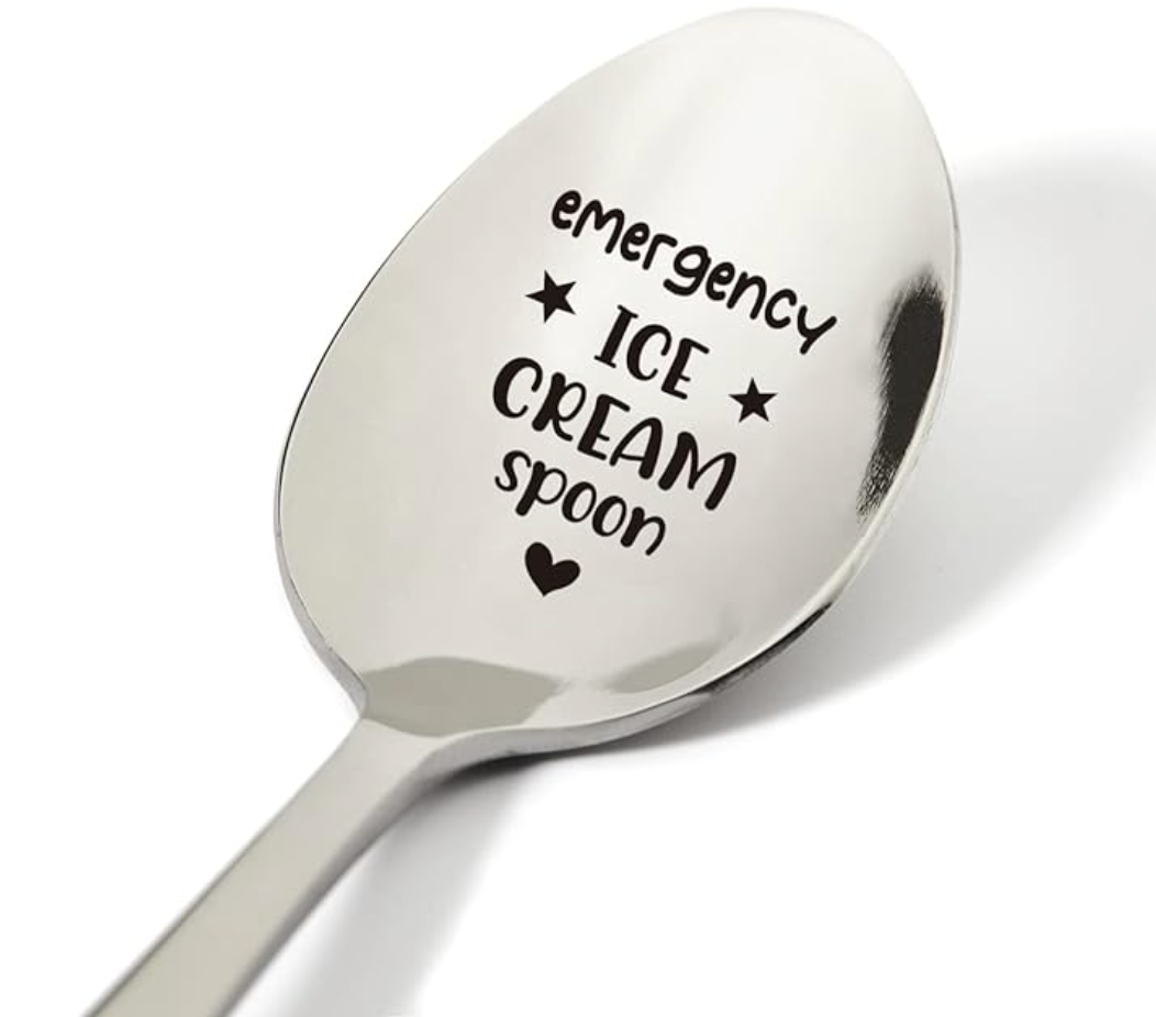 Engraved ice Cream Spoon