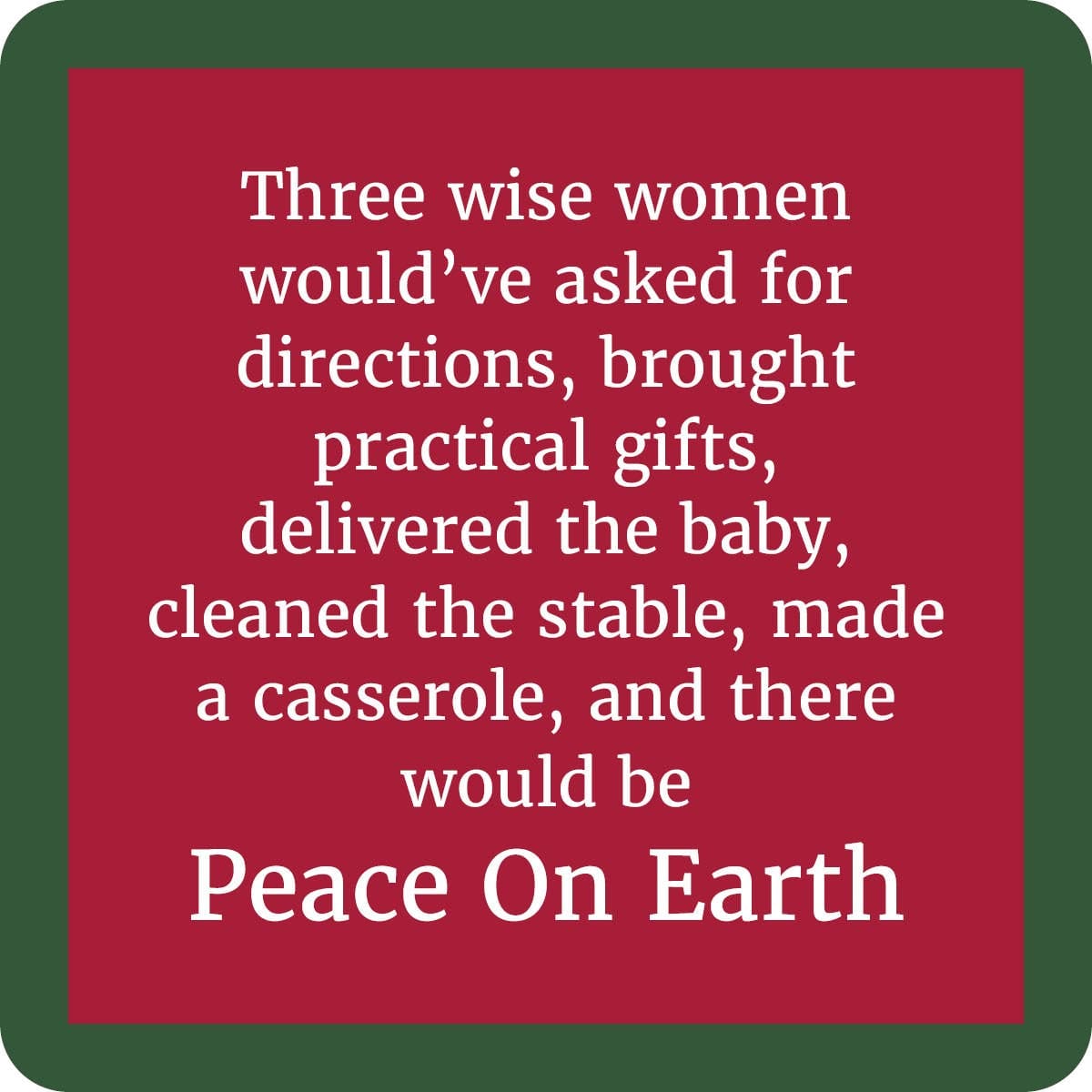 COASTER Peace Christmas | Funny Party Gift | Home Bar Decor
