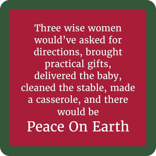 COASTER Peace Christmas | Funny Party Gift | Home Bar Decor