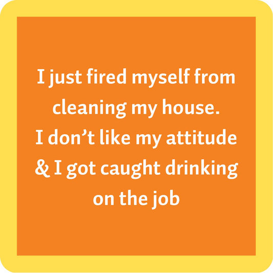 COASTER Fired | Funny Party Gift | Home Bar Decor