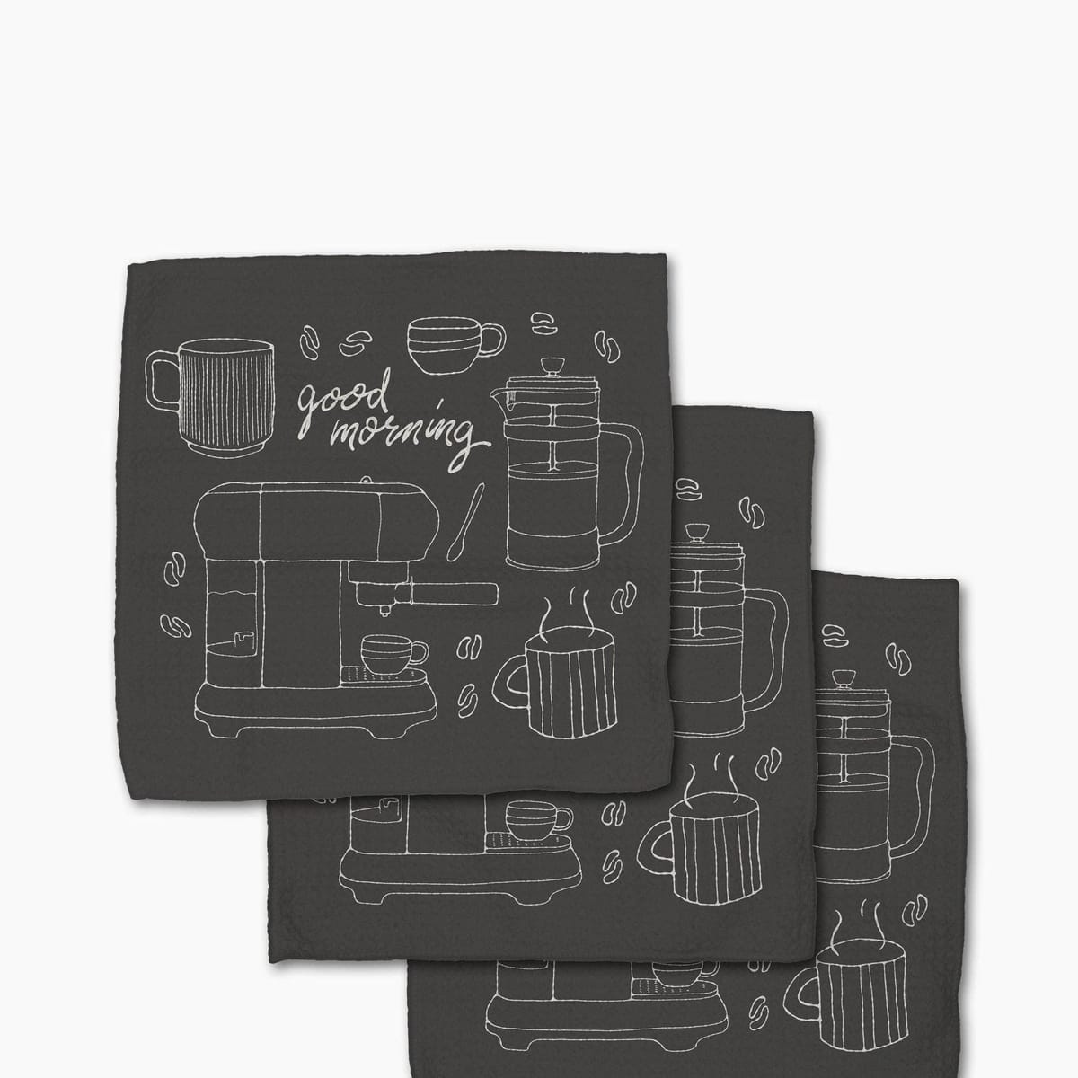 Good Morning Coffee Dishcloth Set