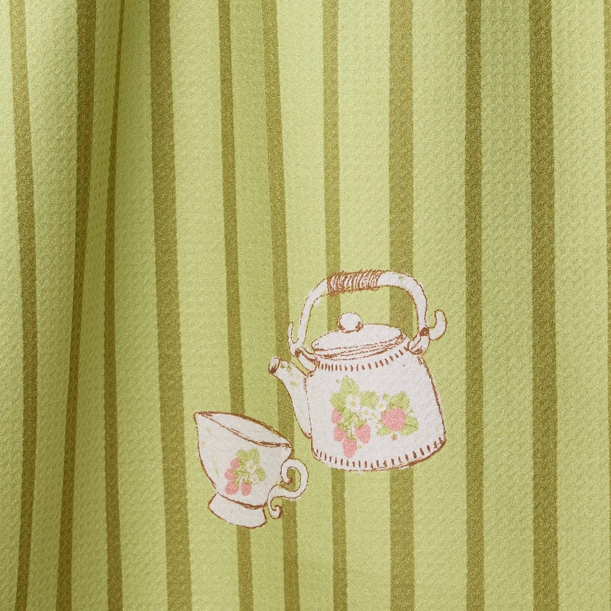 Strawberry Spring Green Tea Towel