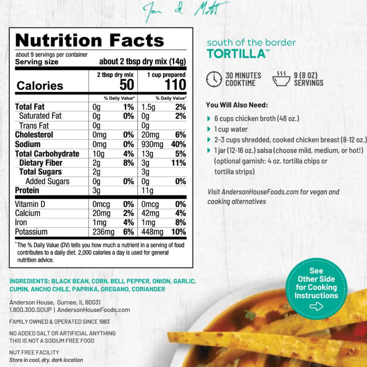 South of the Border Tortilla Soup Mix