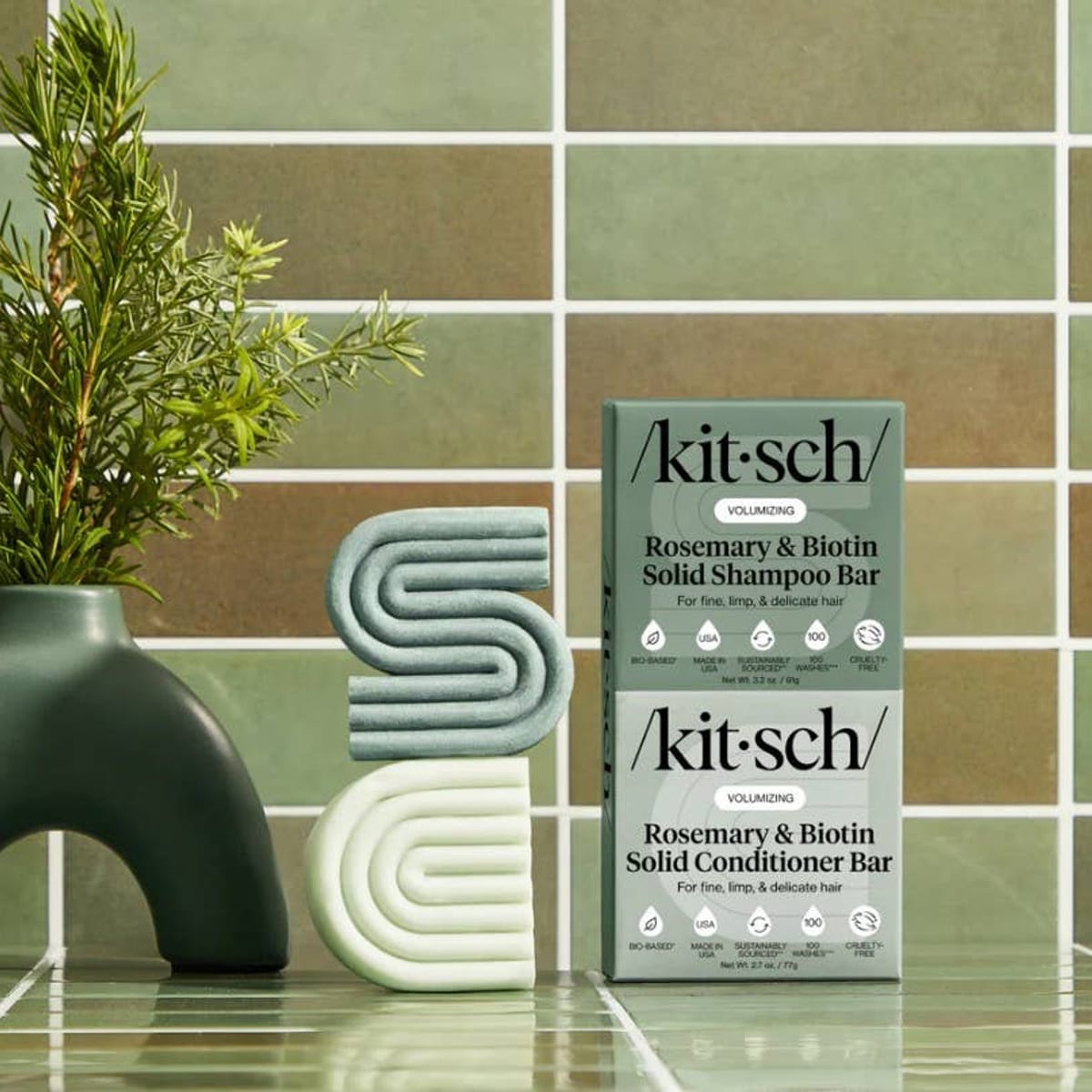 Rosemary & Biotin Volumizing Shampoo & Conditioner Bar Combo