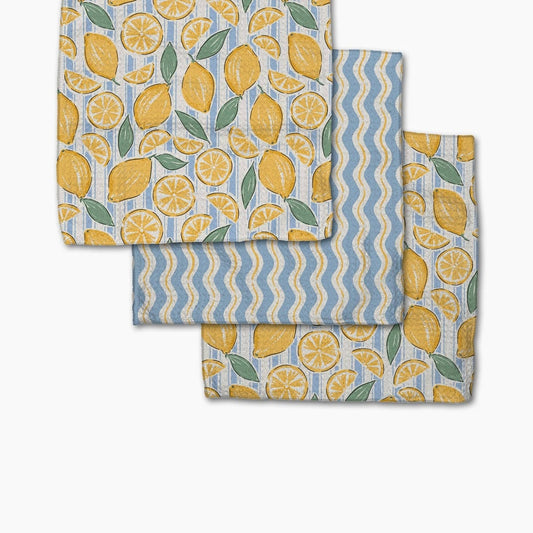 Lemon Waves Dishcloth Set