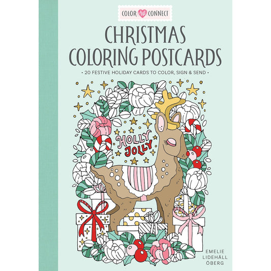 Christmas Coloring Postcards: 20 Festive Holiday C