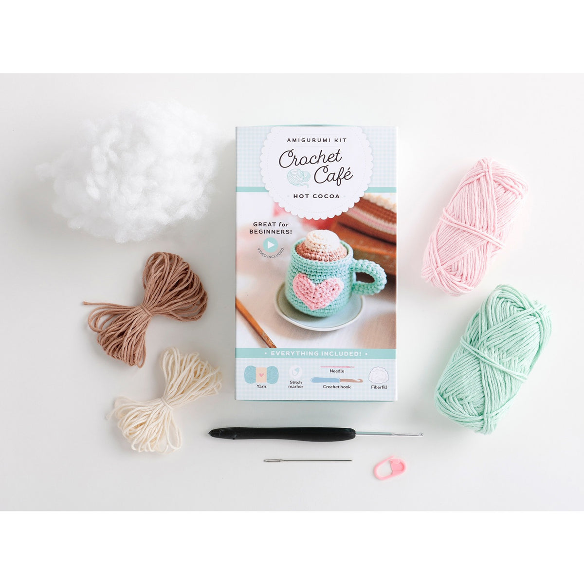Crochet Café Amigurumi Kit Hot Cocoa: Everything Y
