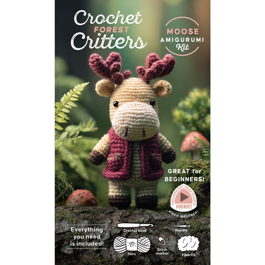 Crochet Forest Critters Amigurumi Kit Moose: Every