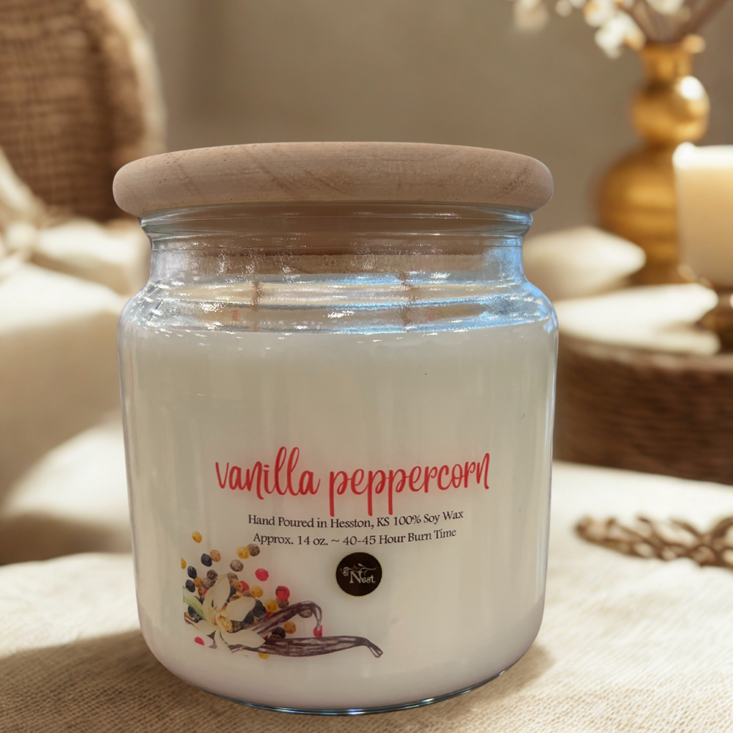 Large Glass Candle